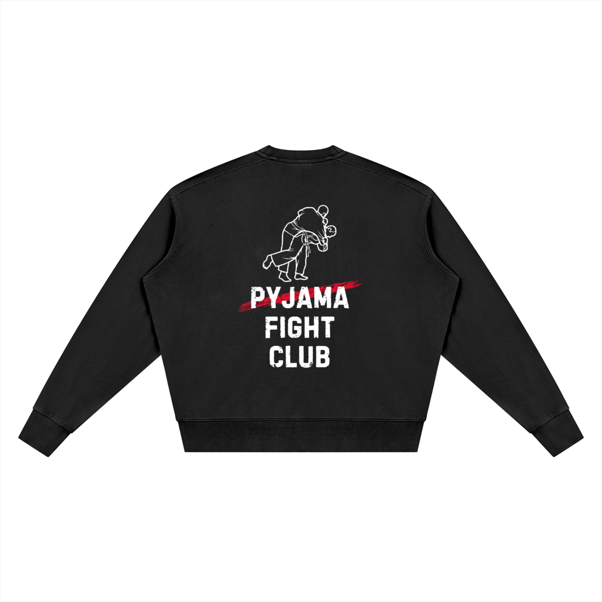 Black FlowRoll Pyjama Fight Club jiu jitsu sweatshirt